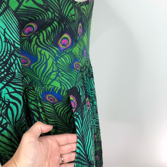 The Pyramid Collection Peacock Feather Dress S - Picture 7 of 8